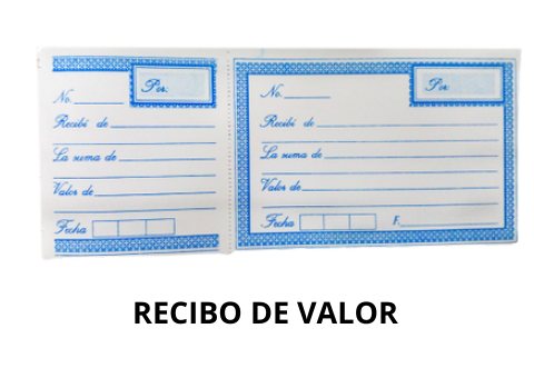 BLOCK DE RECIBO DE VALOR BOND