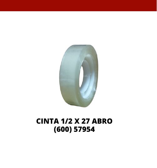 CINTA 1/2 X 27 ABRO (288)