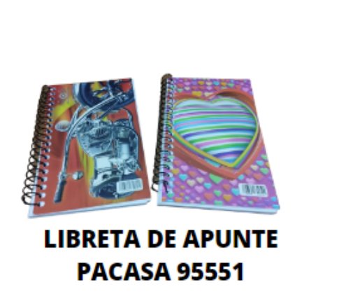LIBRETA DE APUNTE PACASA