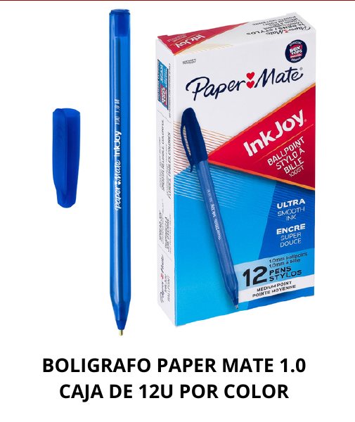 BOLIGRAFO PAPER MATE 100 1.0 ROJO