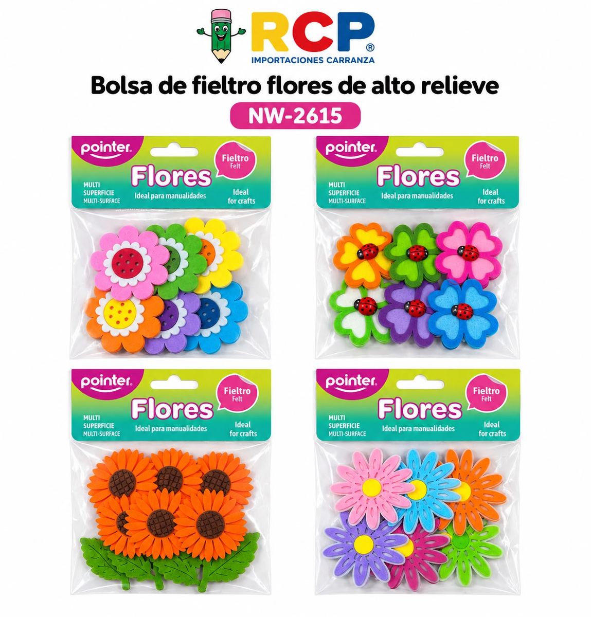 BOLSA DE FIELTRO DE FLORES