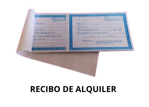 BLOCK DE RECIBO DE ALQUILER