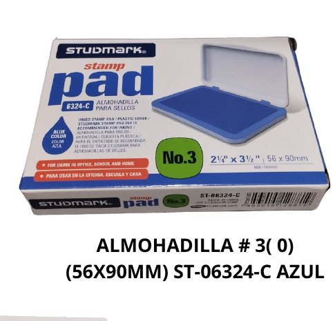 ALMOHADILLA # 3( 0) (56X90MM) ST-06324-C AZUL