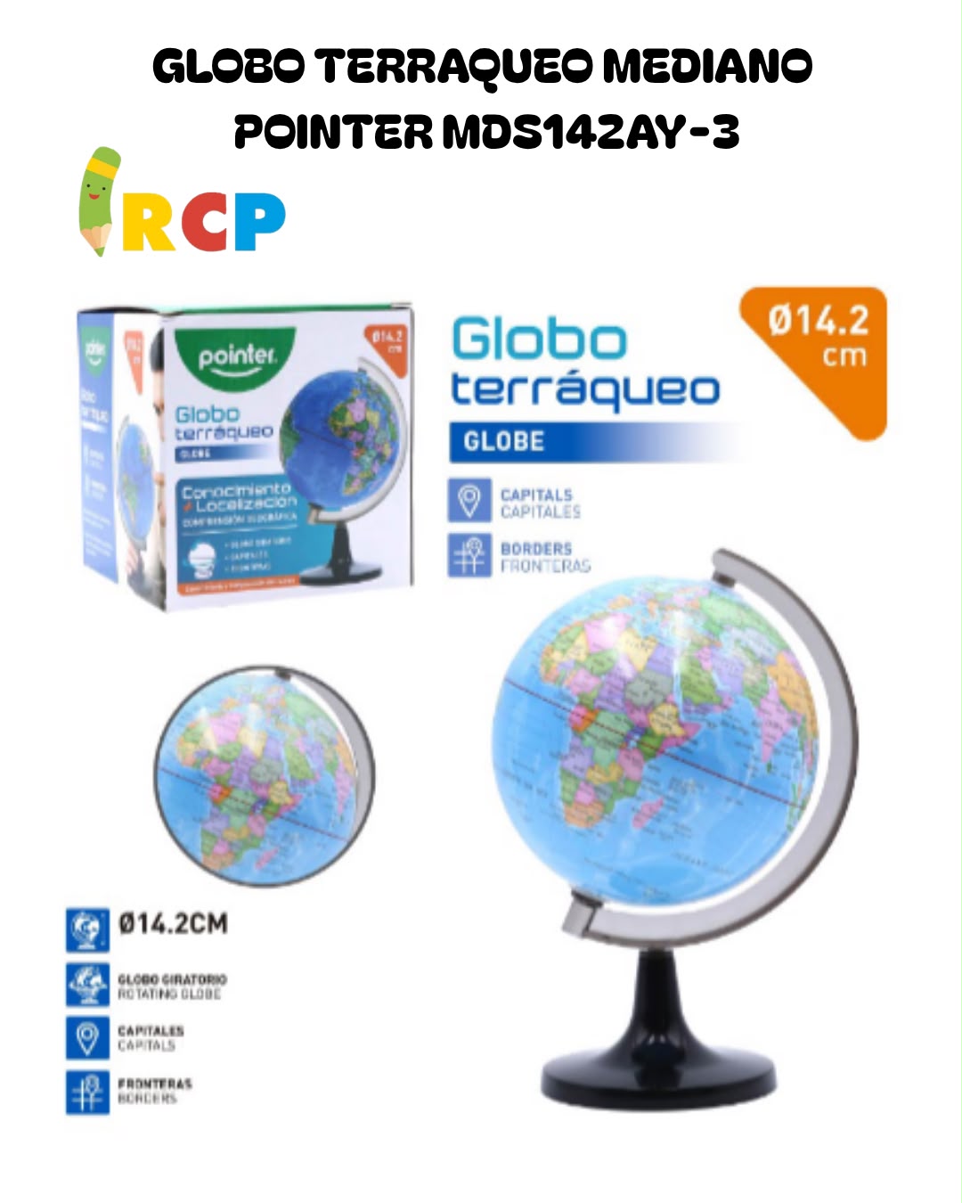 GLOBO TERRAQUEO MED POINTER