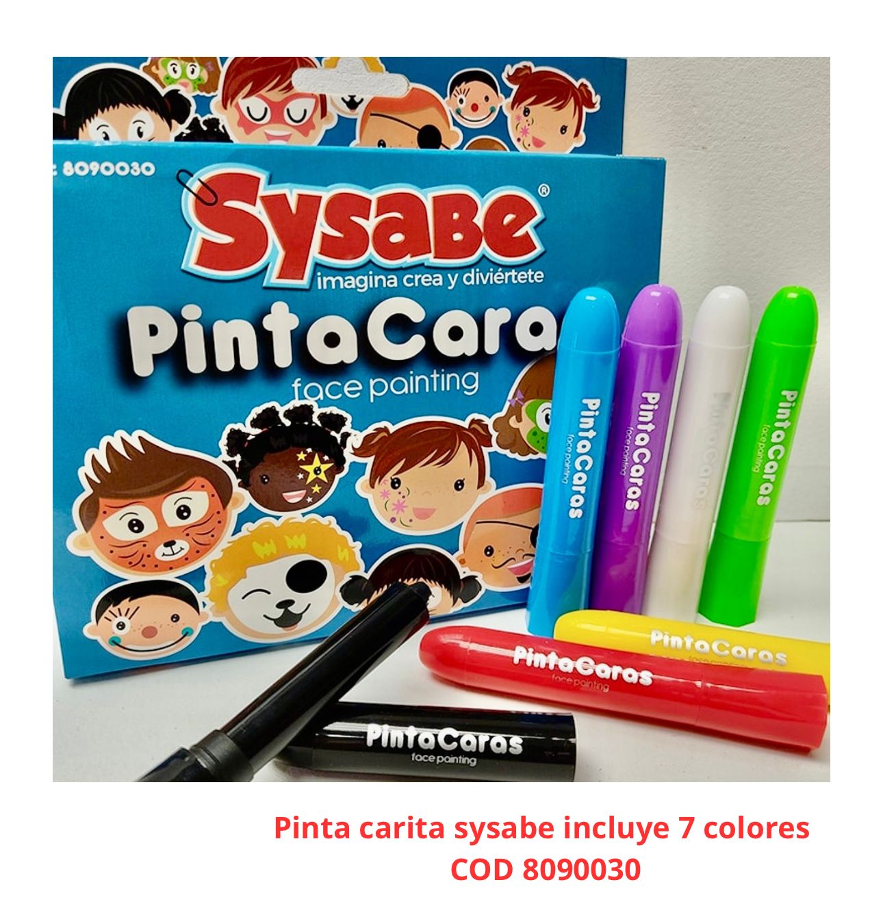 CRAYOLA PINTA CARITA SET 7 COLOR SYSABE