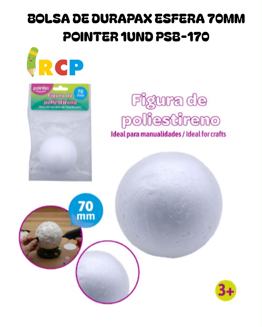 BOLSA DE DURAPAX ESFERA 70MM POINTER 1UND PSB-170