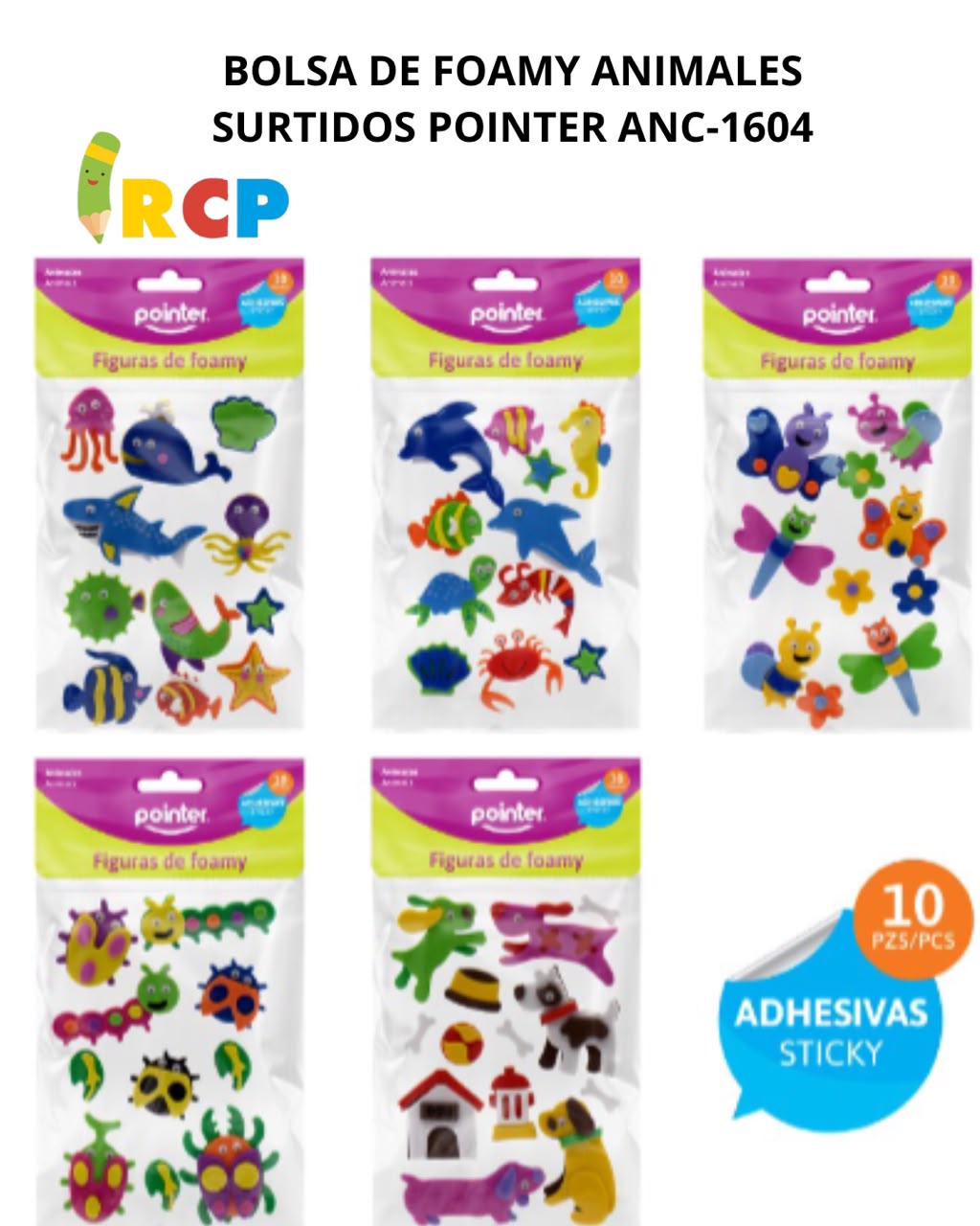 BOLSA DE FOAMY ANIMALES SURTIDOS POINTER