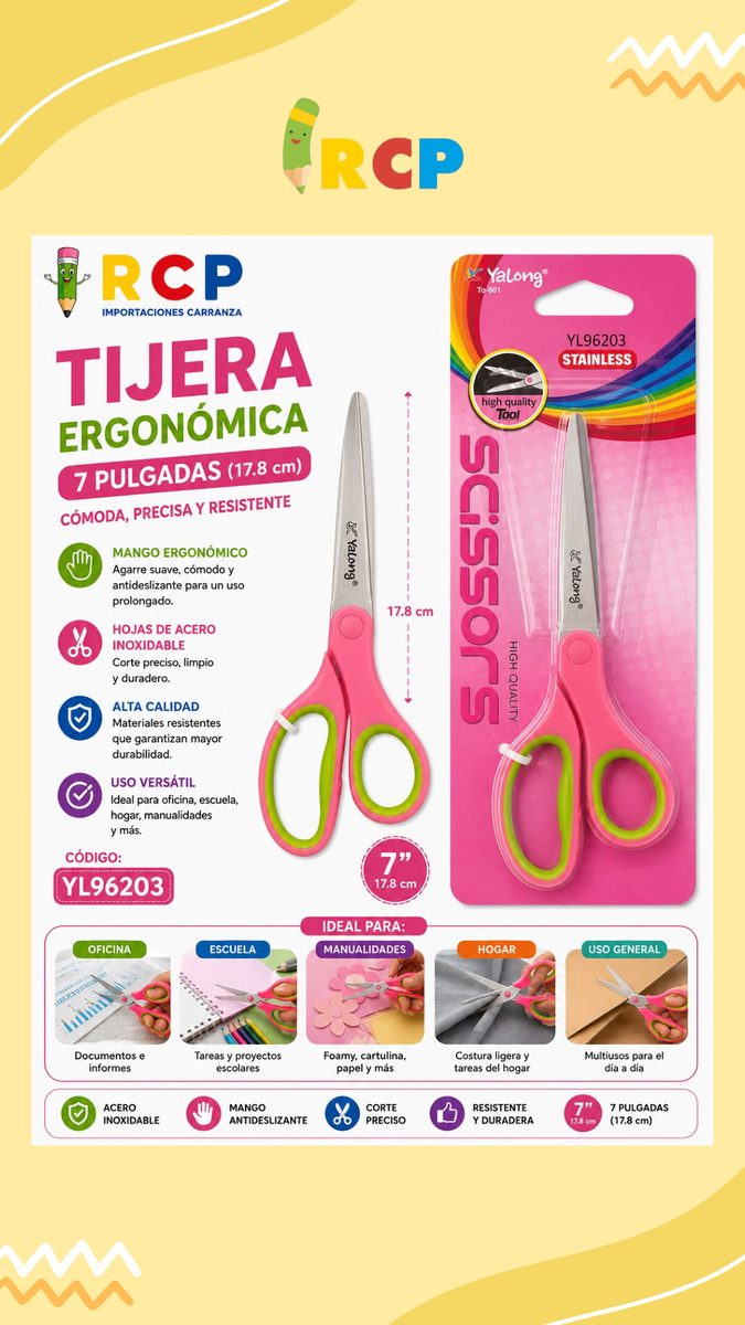 TIJERA 7" ERGONOMICA YALONG