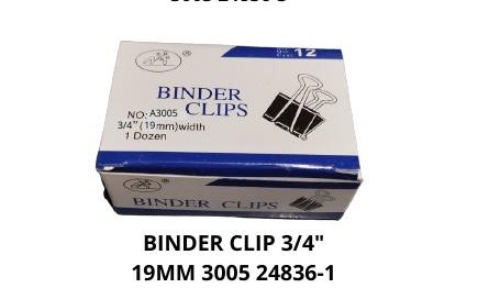 BINDER CLIP 3/4" 19MM 3005 24836-1