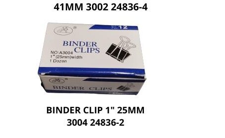 BINDER CLIP 1" 25MM 3004 24836-2