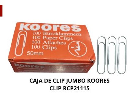CAJA DE CLIP JUMBO KOORES CLIP