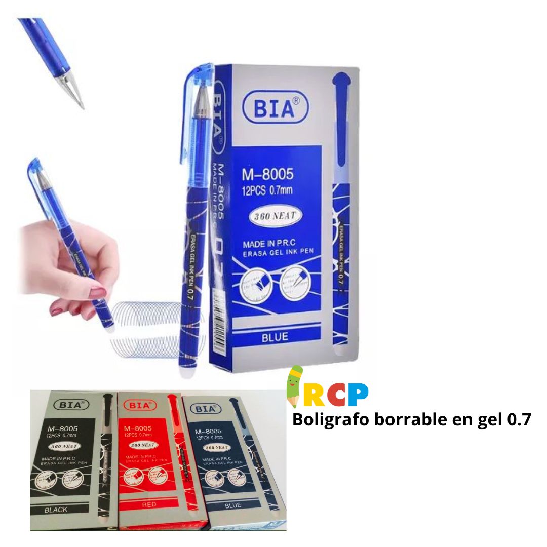 BOLIGRAFO BIA GEL 0.7 NEGRO M-8005