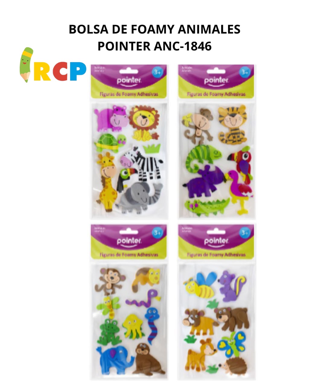 BOLSA DE FOAMY ANIMALES POINTER