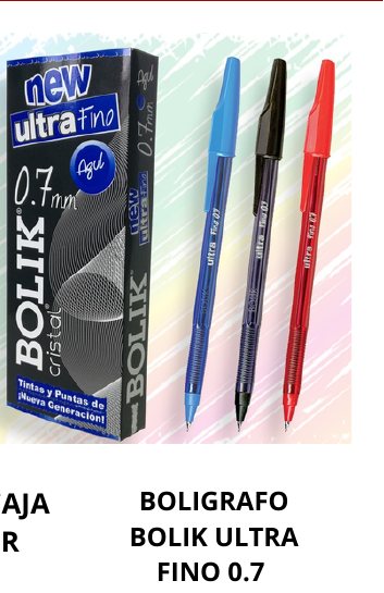 BOLIGRAFO ULTRA BOLIK FINO ROJO 0.7