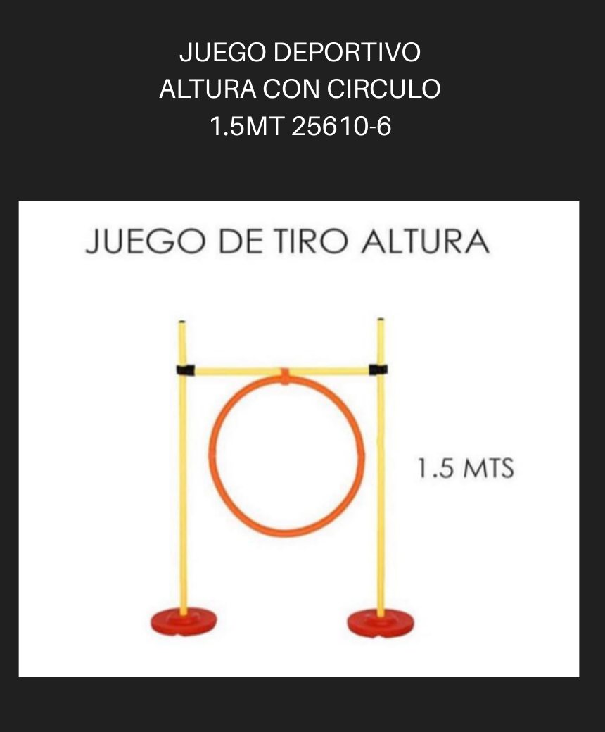 JUEGO DEPORTIVO ALTURA CON CIRCULO 1.5MT