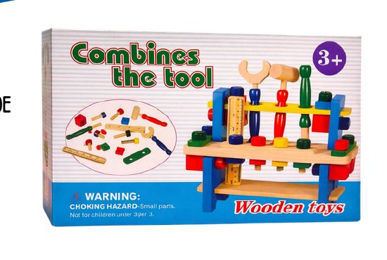 SET DE JUEGO HERRAMIEN. DE MADERA 16PCS