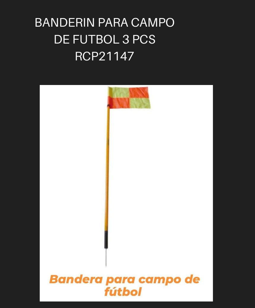 BANDERIN PARA CAMPO DE FUTBOL 3 PCS