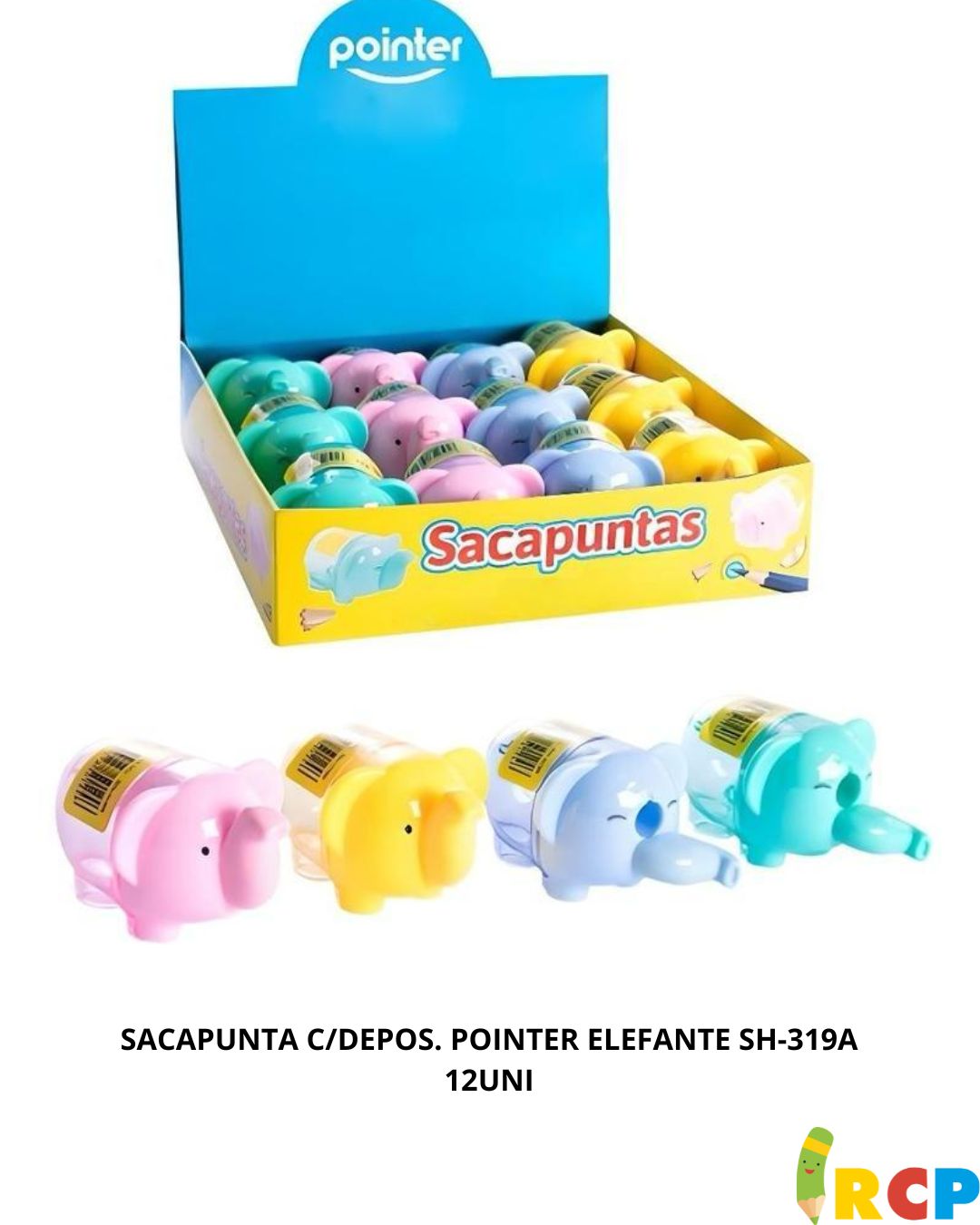 SACAPUNTA C/DEPOS. POINTER ELEFANTE SH-319A 12UNI