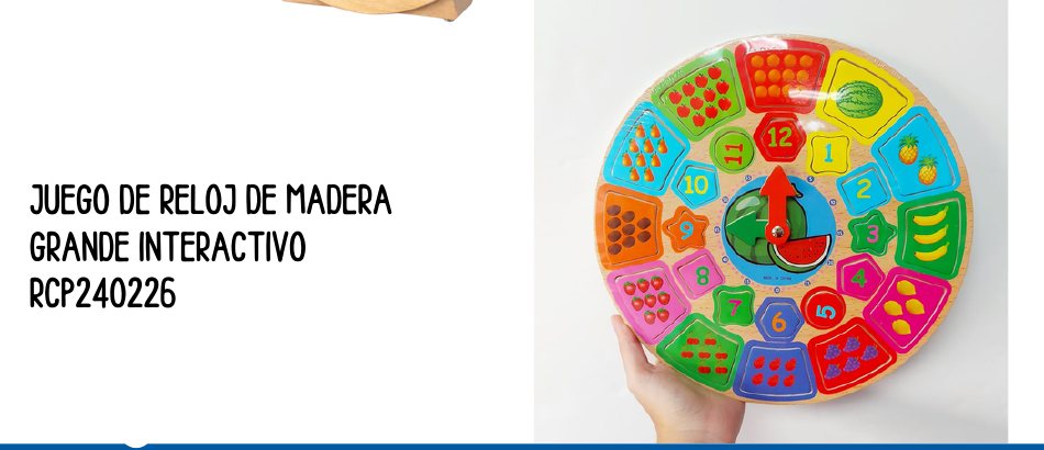 JUEGO DE RELOJ DE MADERA GD INTERACTIVO