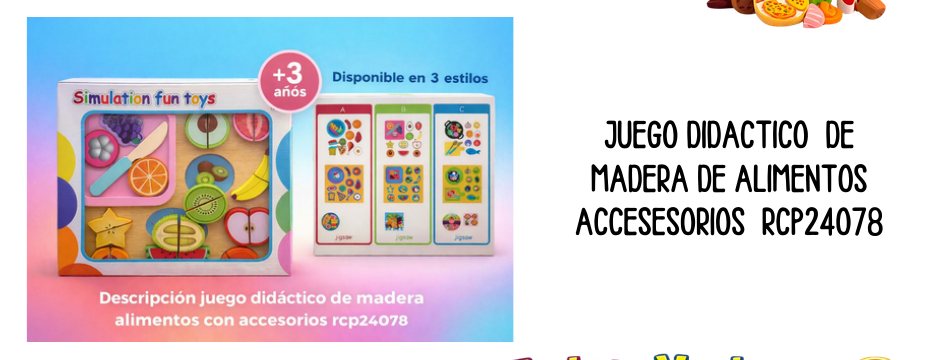 JUEGO DIDAC DE MADERA DE ALIMENTOS ACCES