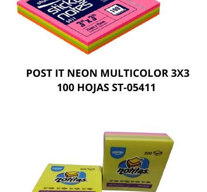 POST IT 2"X2" 4 COLORES POINTER