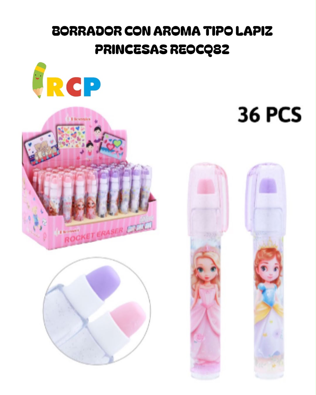 BORRADOR C/AROMA T/LAPIZ PRINCESAS