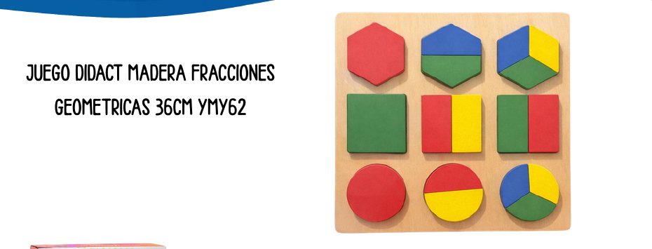JUEGO DIDACT MADERA FRACCIONES GEOMET.36CM YMY62