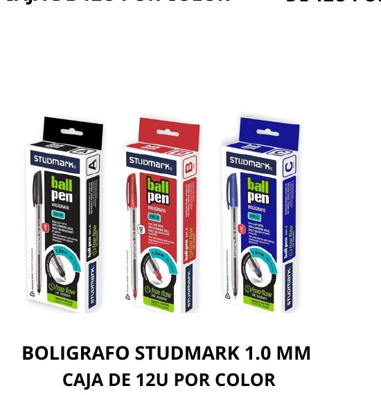 BOLIGRAFO STD 1.0MM NEGRO