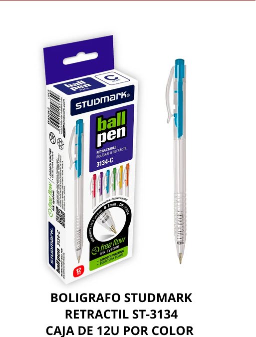 BOLIGRAFO STD 0.7MML RETRACTIL NEGRO
