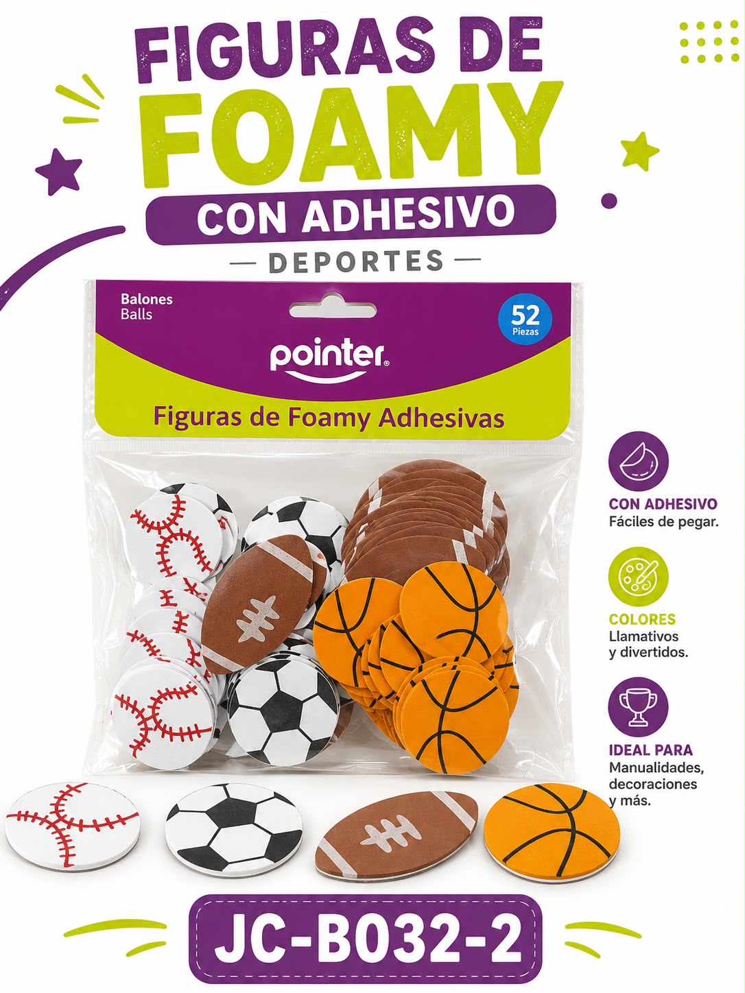 BOLSA DE FOAMY C/ADHES PELOTAS