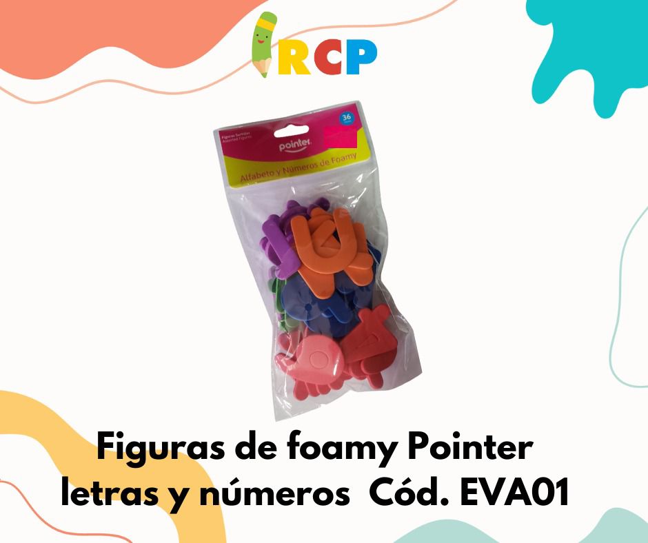 BOLSA DE FOAMY LETRAS Y NUMEROS GD