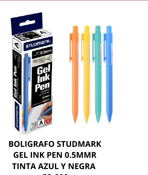 BOLIGRAFO RETRACTIL GEL AZUL 0.5MM