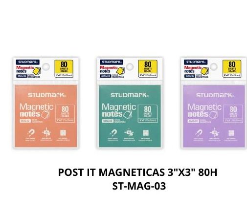 POST IT MAGNETICAS 3"X3" 80H