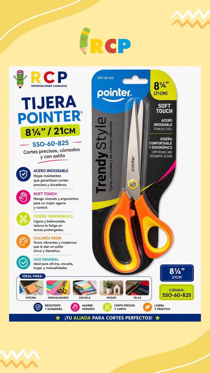 TIJERA 8.25" NEON POINTER
