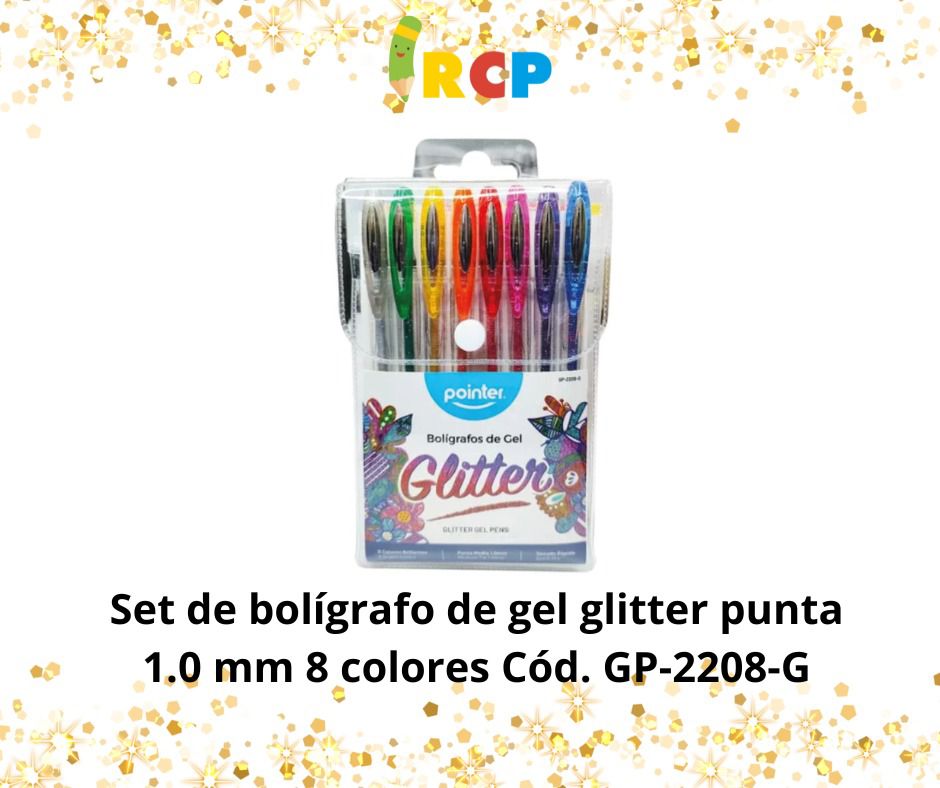 SET BOLIGRAFO GEL ESCARCH. 8PZS POINTER