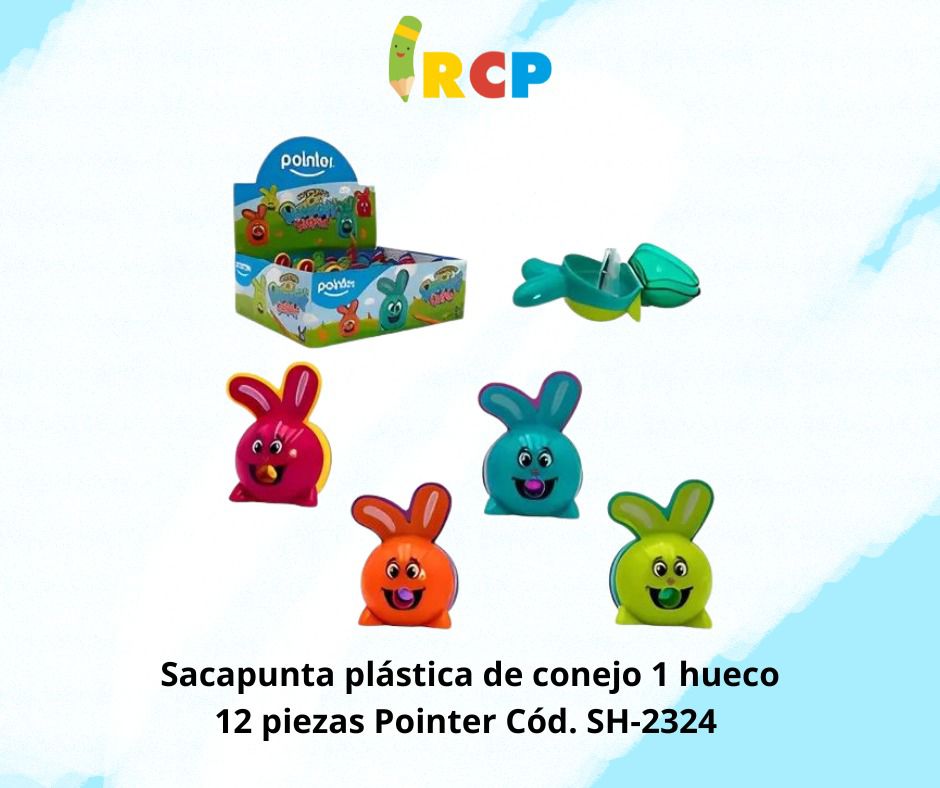 SACAPUNTA C/DEPOSITO CONEJO 12PZS POINTER