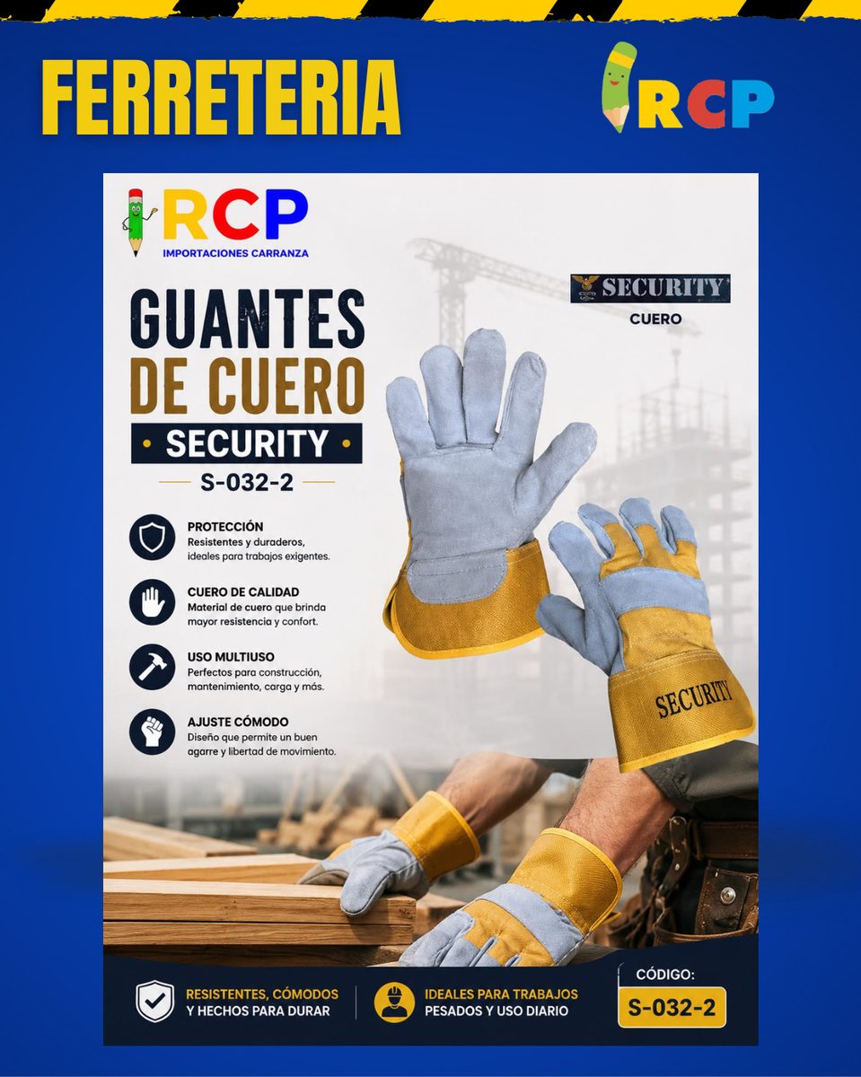 GUANTES DE CUERO SECURITY