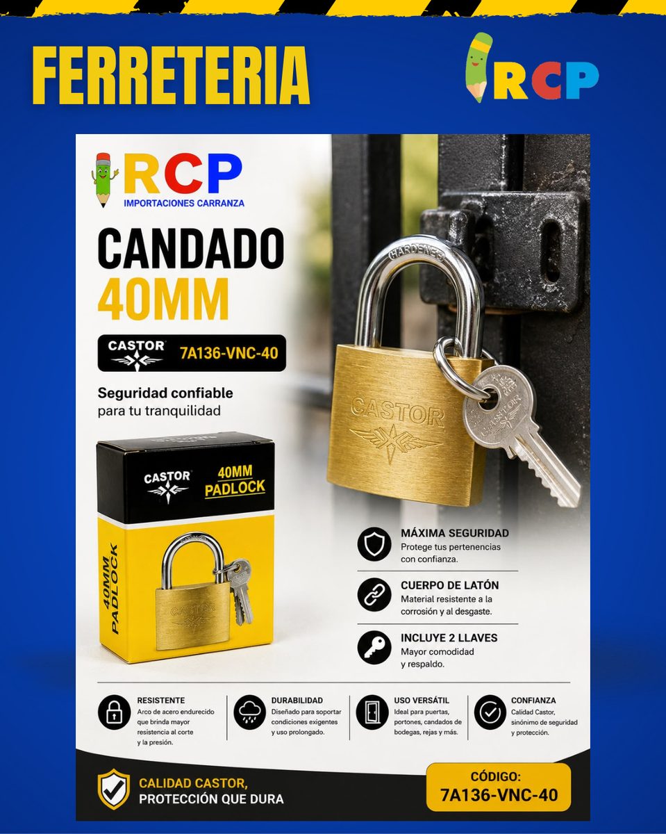 CANDADO 40MM CASTOR
