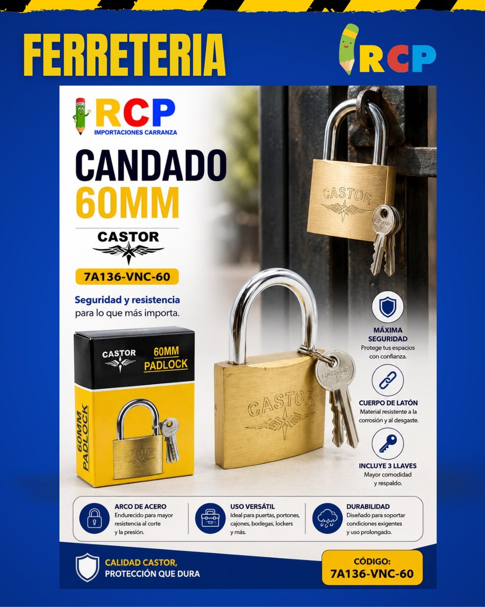 CANDADO 60MM CASTOR