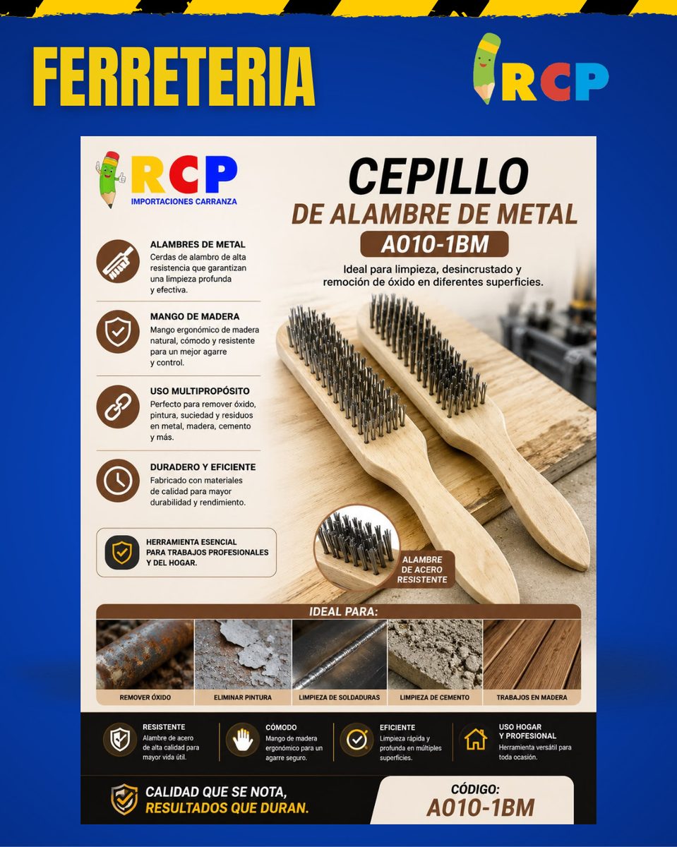 CEPILLO DE ALAMBRE DE METAL