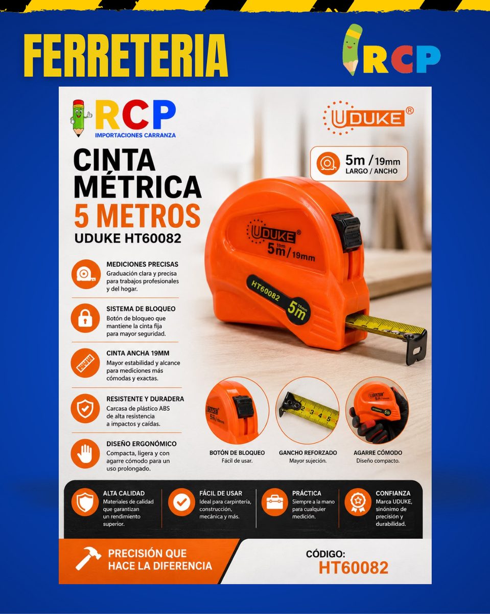 CINTA METRICA 5MTS. UDUKE