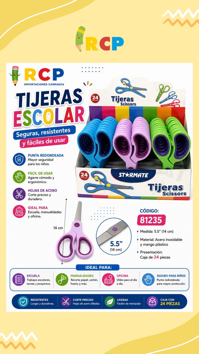 TIJERA 5.5" ESCOLAR (24) STARMATE