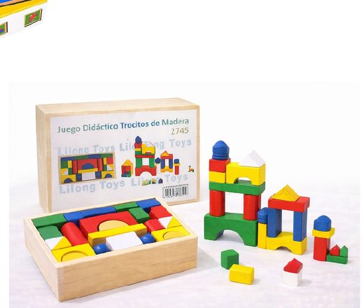 JUEGO DIDACTI CUBO DE  MADERA PEQ LETRAS