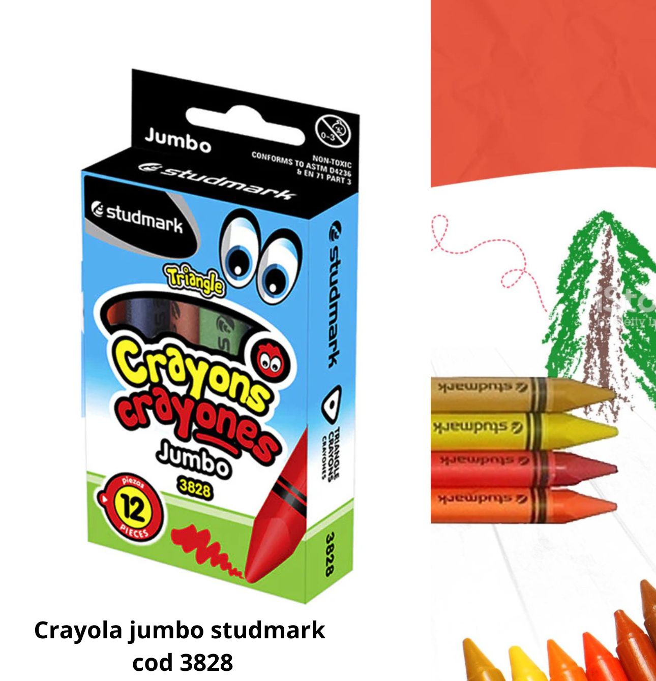 CRAYOLA JUMBO 12 TRIANGULAR STD