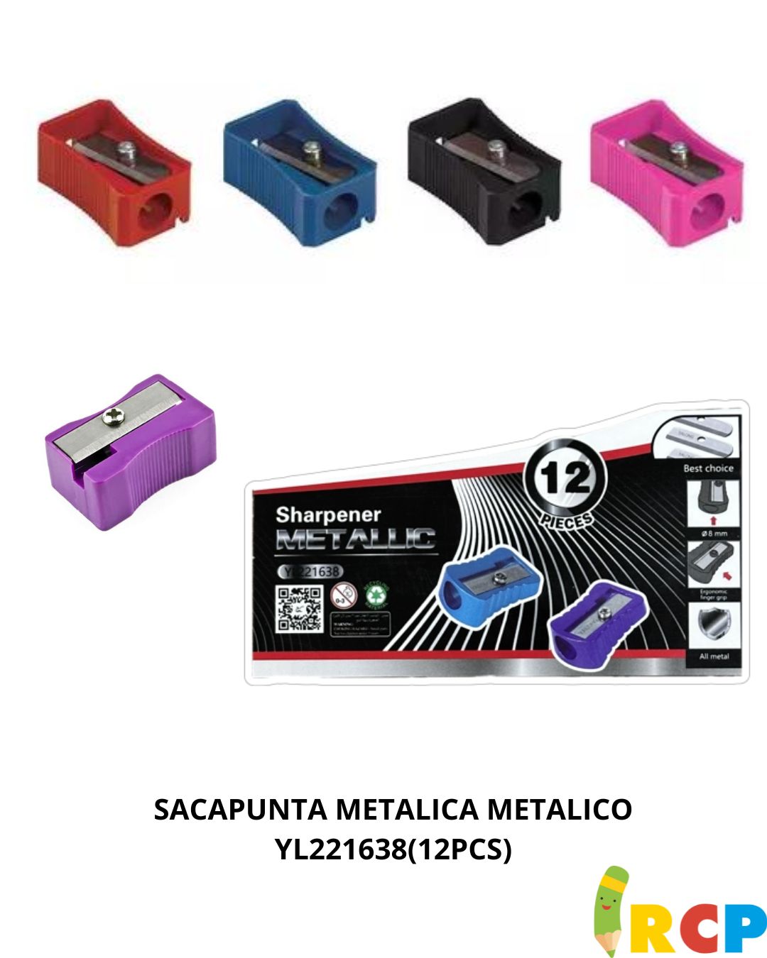SACAPUNTA METALICA METALICO YL221638(12PCS)
