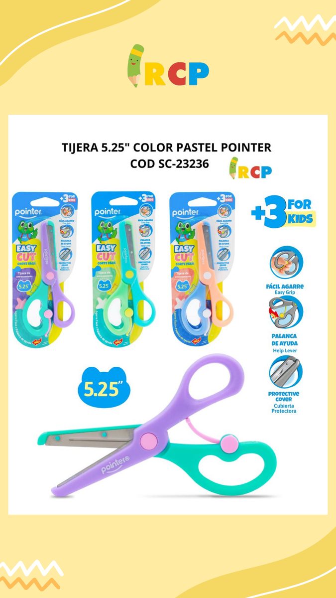 TIJERA 5.25" COLOR PASTEL POINTER