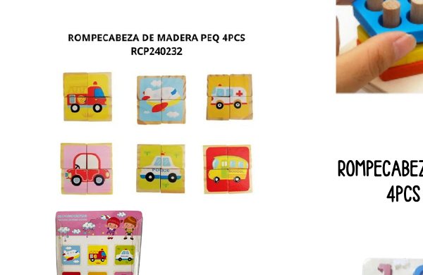 ROMPECABEZA DE MADERA PEQ 4PCS
