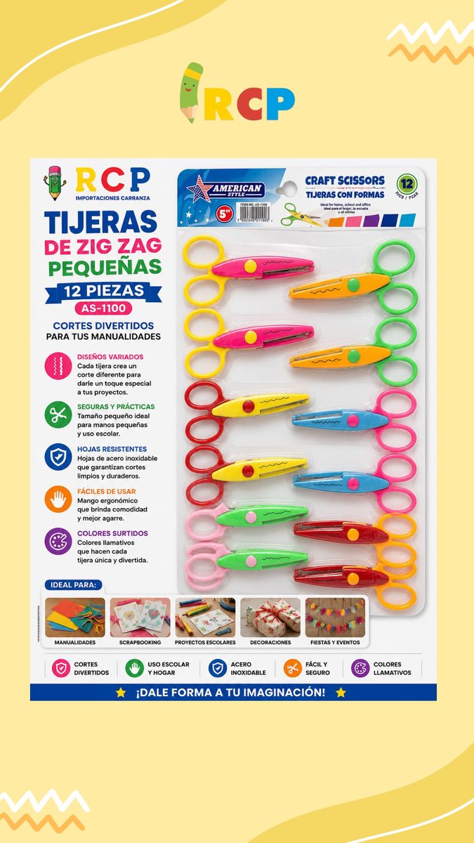 TIJERAS ZIG ZAG PEQ 12PSZ 5" AS-1100 NEMO