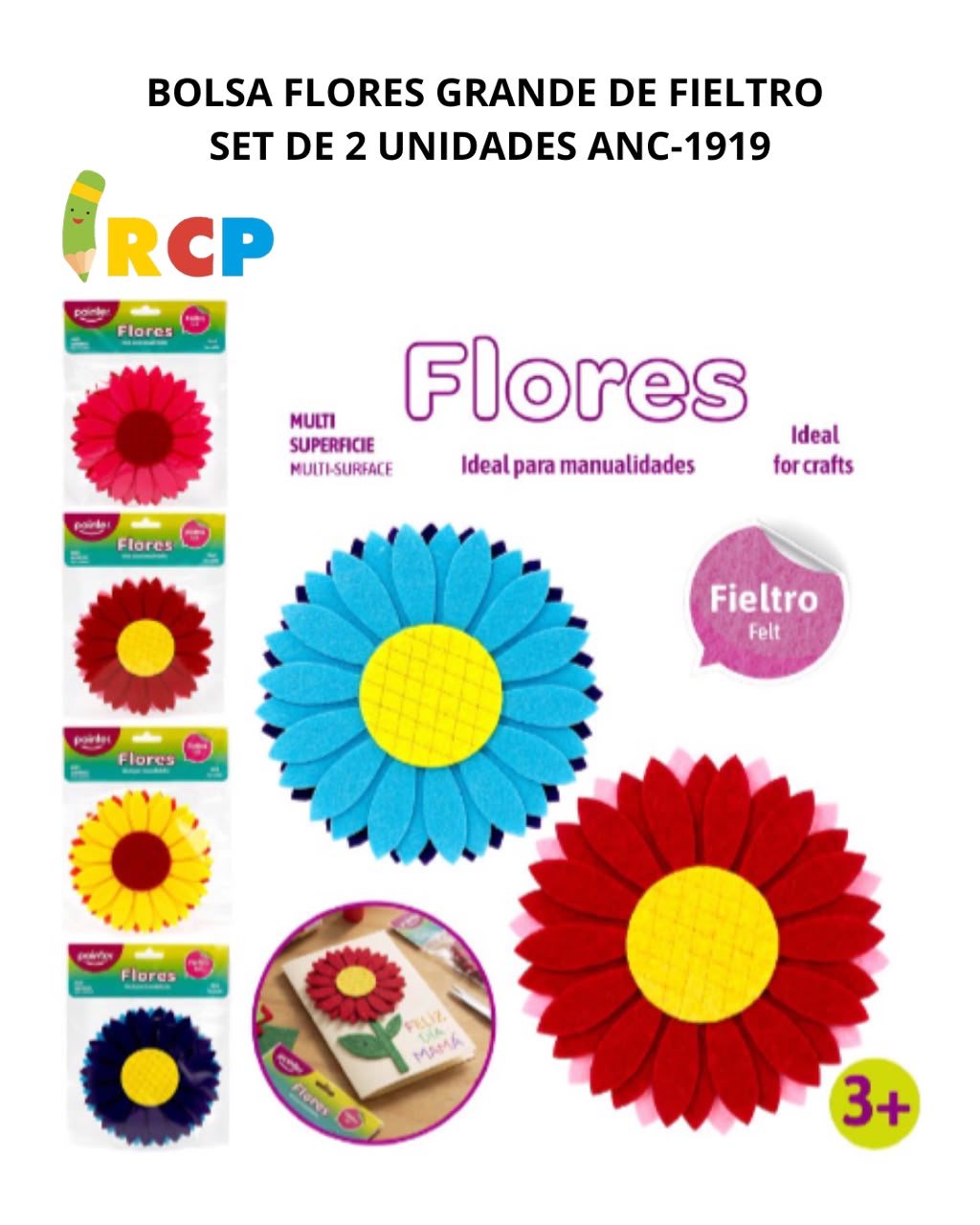 BOLSA FLORES GD DE FIELTRO SETX2