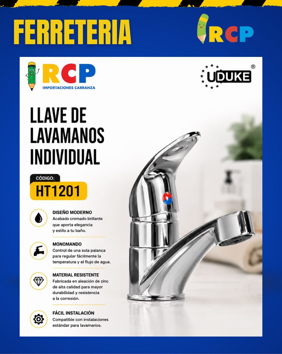 CHORRO P/LAVAMANOS PLASTICO CROMADO